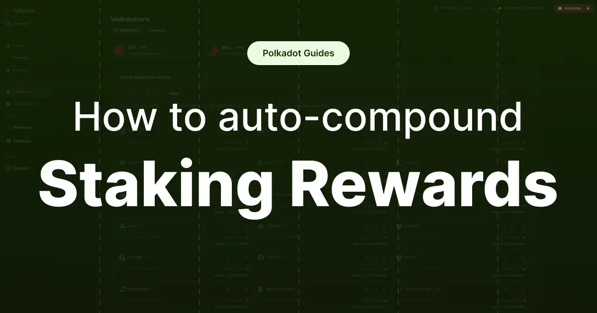How to auto-compound staking rewards